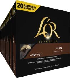 L'OR Espresso Forza Koffiecups - Intensiteit 9/12 - 10 X 20 Capsules
