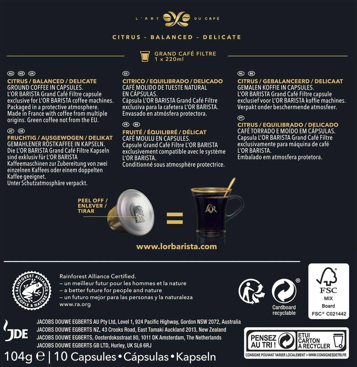 L'OR BARISTA XXL Filter Grand Matin (5) - 5 X 10 Koffiecups - Image 2