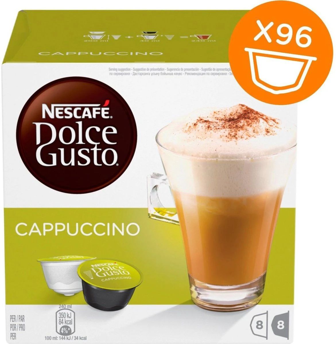 Nescafé Dolce Gusto Cappuccino - 6 X 16 Capsules - Image 3