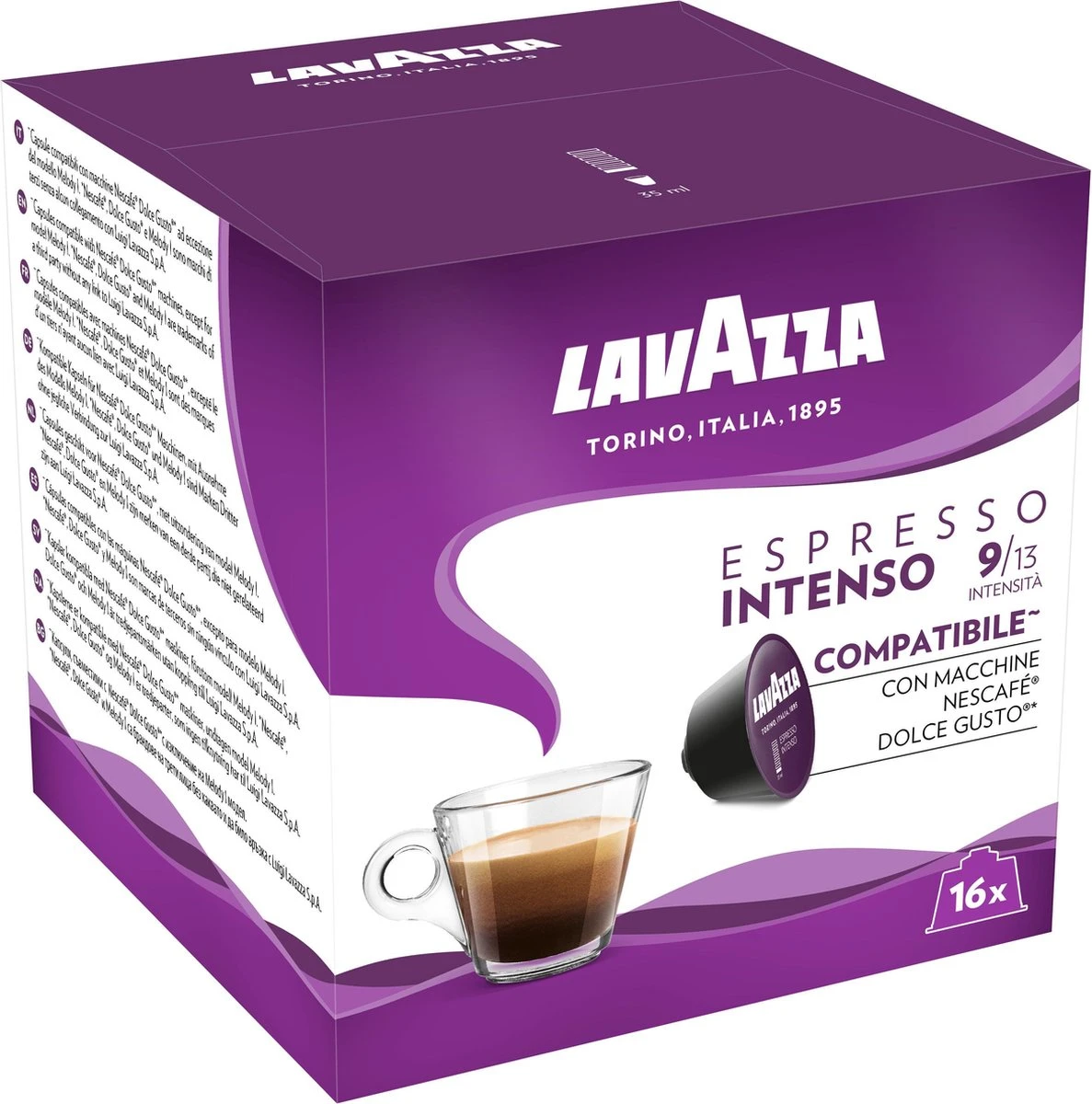 Lavazza Espresso Intenso Capsules - Geschikt Voor Dolce Gusto Apparaat - 6 X 16 Stuks - Image 4