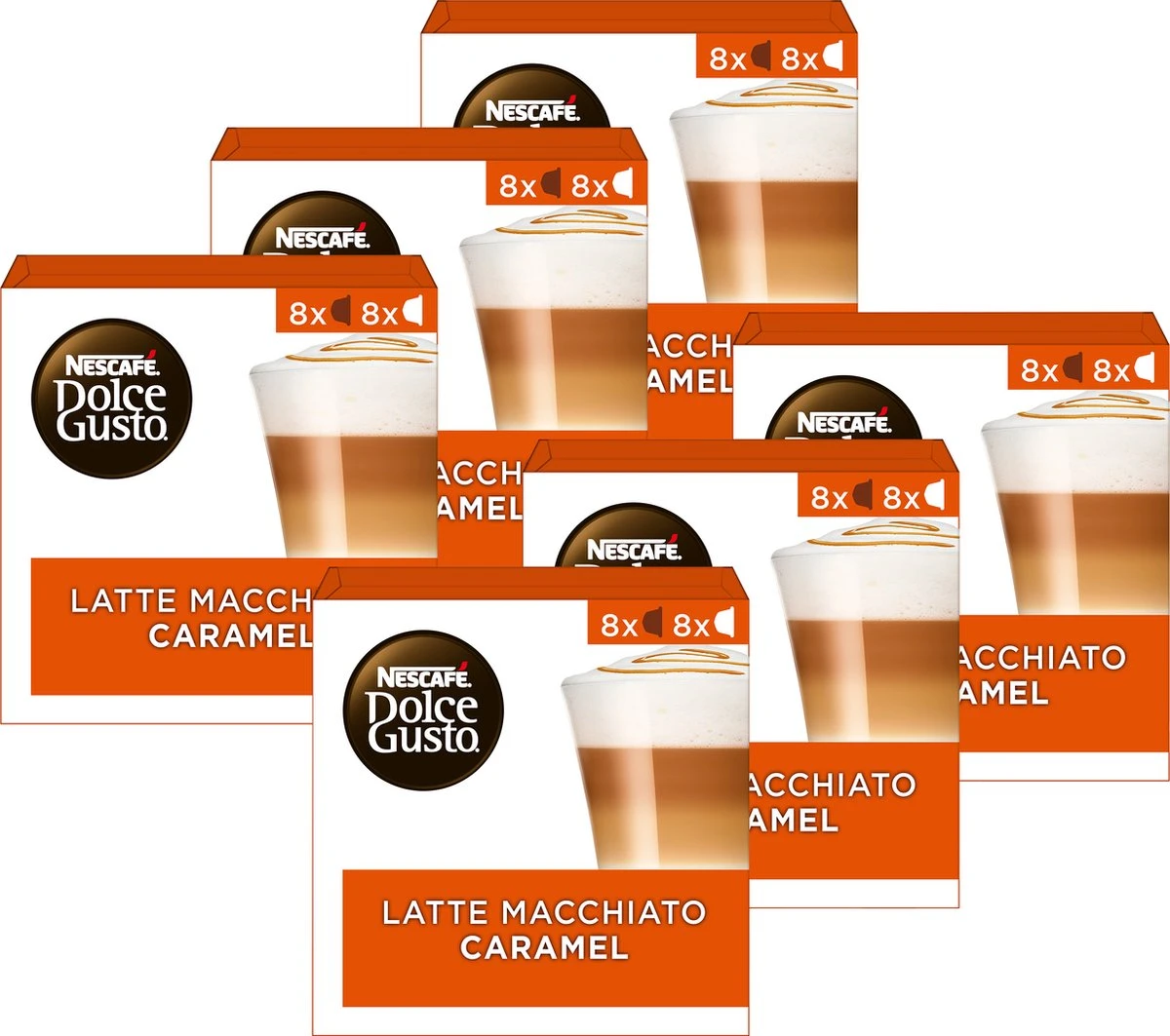 NESCAFÉ Dolce Gusto Latte Macchiato Caramel - 6 Doosjes à 16 Capsules
