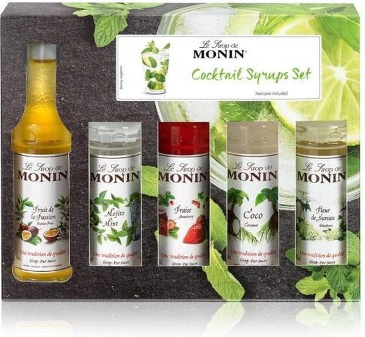 Monin Cadeau 10 Smaken Geschenkverpakking + Cocktailverpakking VOORDEEL PACK 10 Flesjes 5cl - Image 3