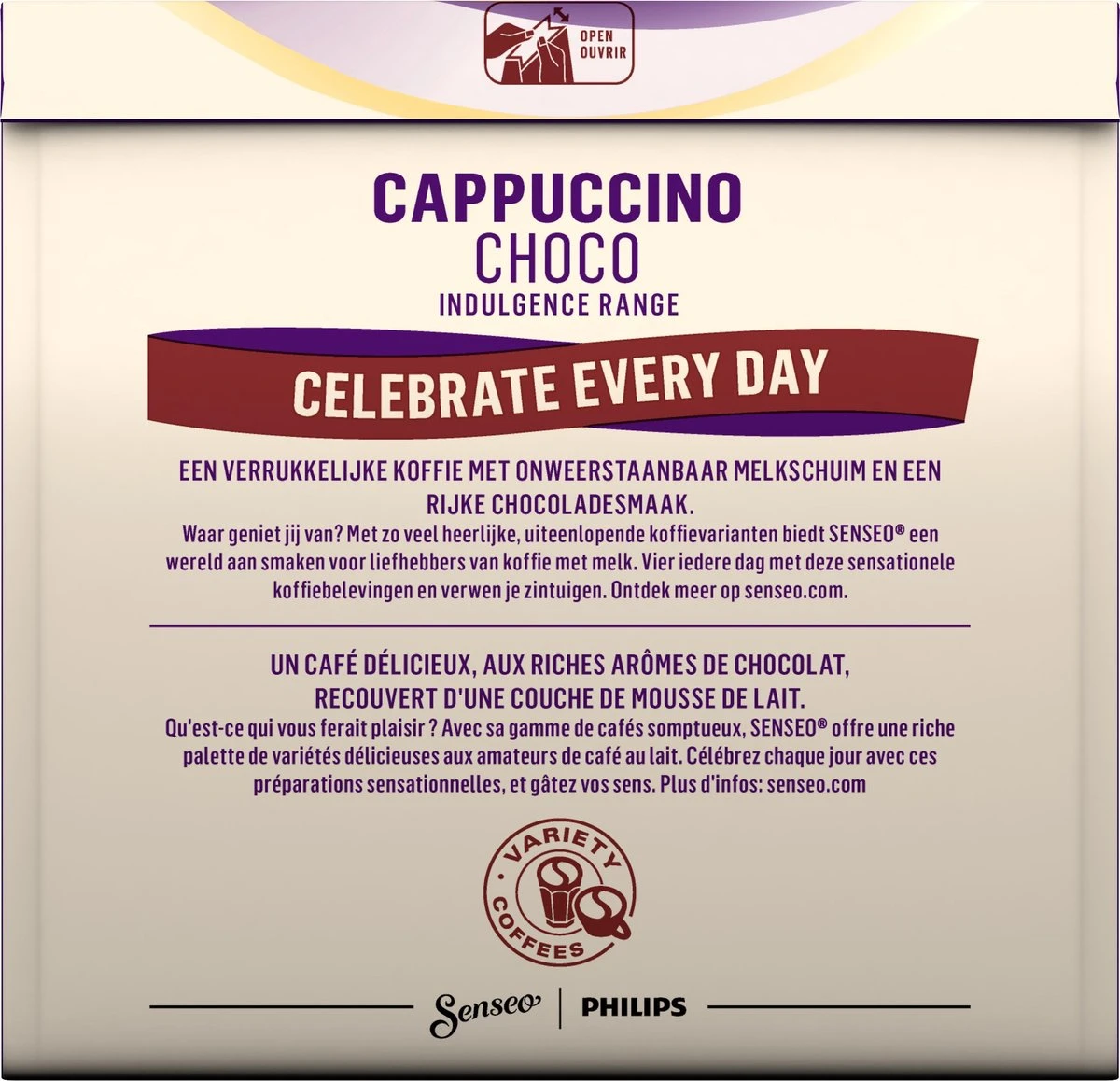 Senseo Cappuccino Choco Koffiepads - 2/9 Intensiteit - 4 X 8 Pads - Image 2