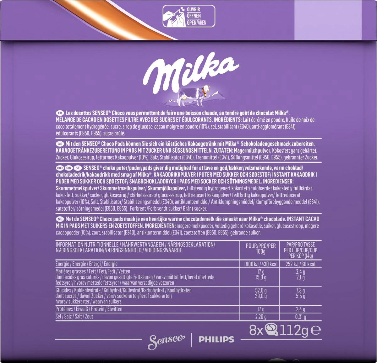 Senseo Milka Pads - 4 X 8 Pads - Warme Chocolademelk - Image 2