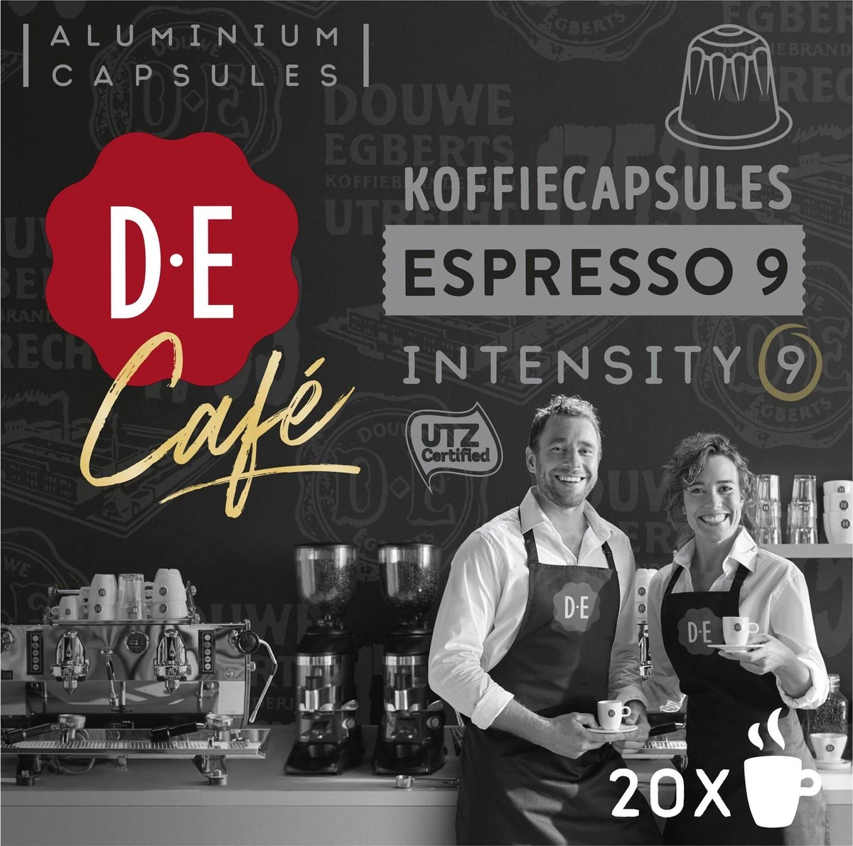 Douwe Egberts D.E Café Espresso Koffiecups - Intensiteit 9/12 - 10 X 20 Capsules - Image 8