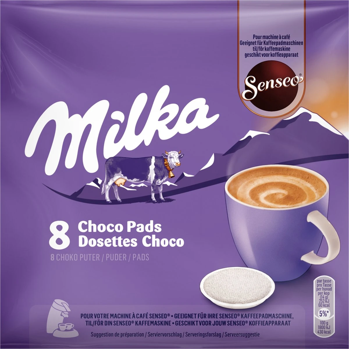Senseo Milka Pads - 4 X 8 Pads - Warme Chocolademelk - Image 6