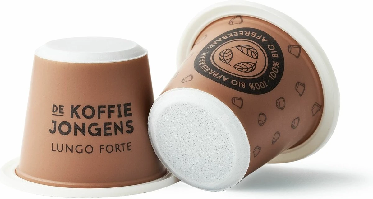 De Koffiejongens - Lungo Forte - Nespresso Cups - 100% Biologisch Afbreekbaar - 6x10 Cups - Nespresso Compatible - Image 2