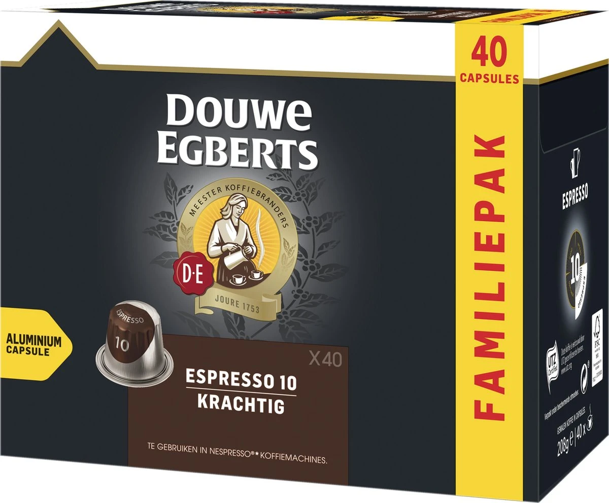 Douwe Egberts Espresso Krachtig (10) - 5 X 40 Koffiecups - Image 4