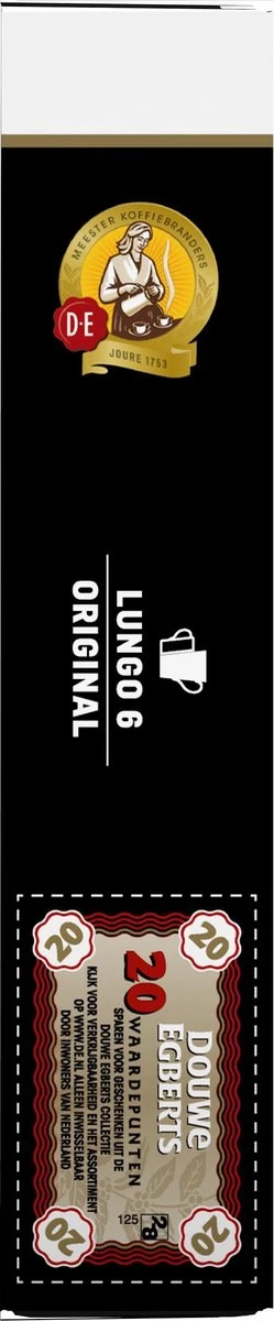 Douwe Egberts Lungo Original Koffiecups - Intensiteit 6/12 - 10 X 20 Capsules - Image 8
