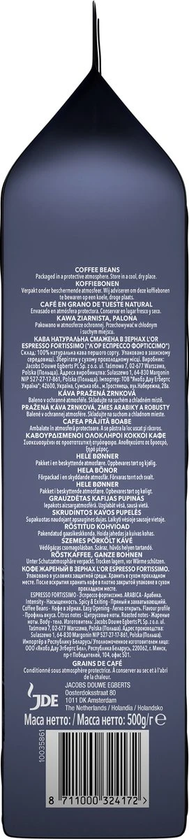 L'OR Espresso Fortissimo Koffiebonen (10) - 4 X 500 Gram - Image 4
