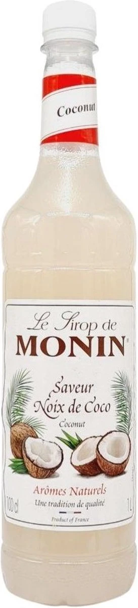 Monin Cocos Koffiesiroop XL Fles 1 Liter Kokos Siropen