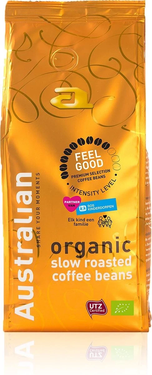 Australian Coffee Beans Feel Good -4 X 500 Gram- UTZ Organic