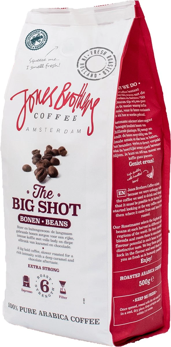 Jones Brothers Coffee The Big Shot Koffiebonen - 6 X 500 Gram - Afbeelding 5