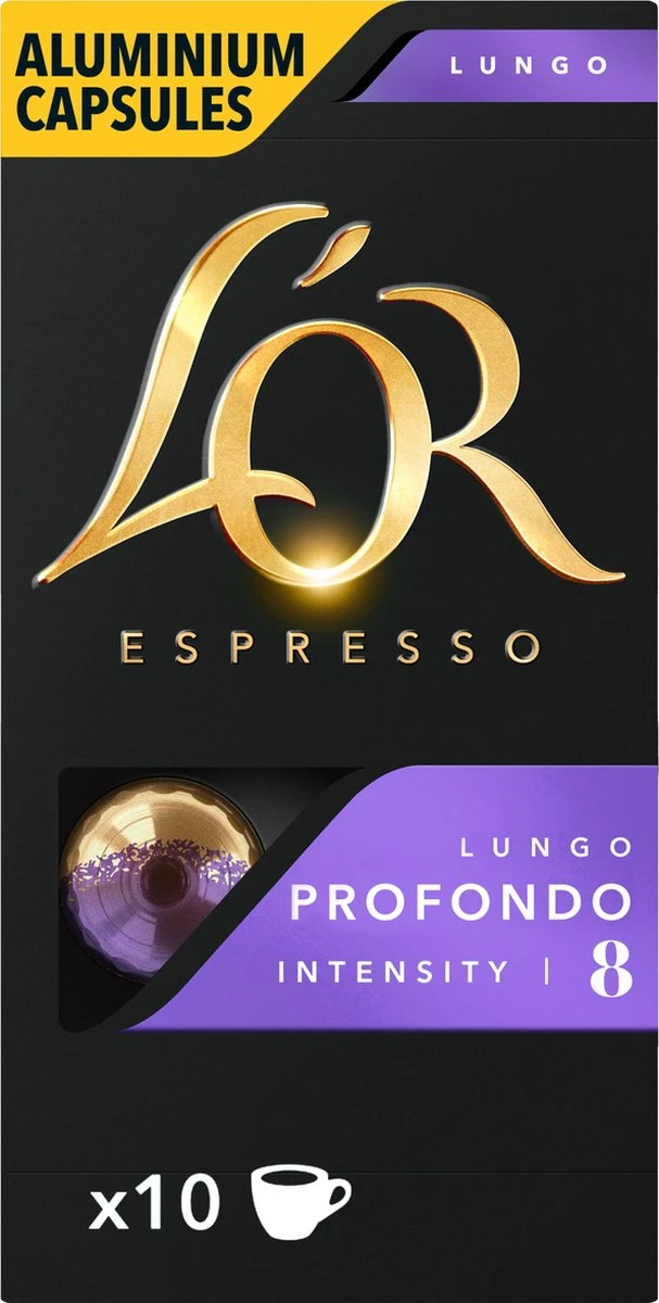L'OR Lungo Profondo Koffiecups - Intensiteit 8/12 - 10 X 10 Capsules - Image 9