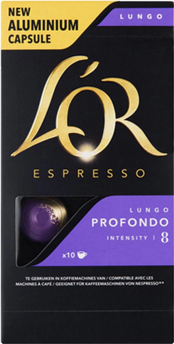 L'OR Lungo Profondo Koffiecups - Intensiteit 8/12 - 10 X 10 Capsules - Image 11