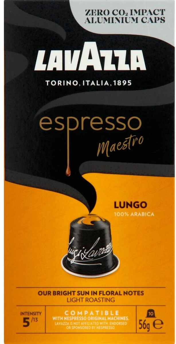 Lavazza Espresso Lungo - Aluminium Nespresso Capsules - 10 Stuks - Image 5