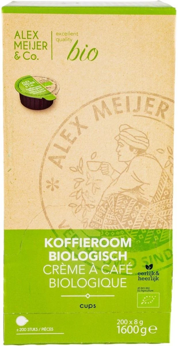 Koffieroom Cups Biologisch Glutenvrij - 200 Stuks