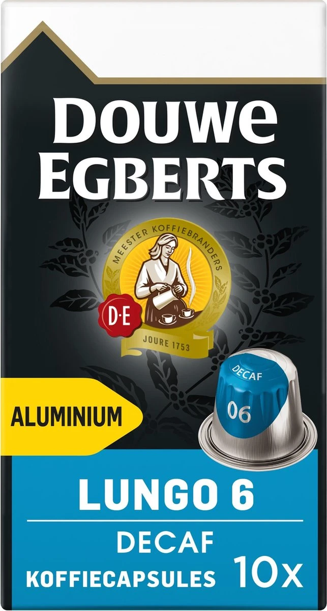 Douwe Egberts Lungo Decaf Koffiecups - Intensiteit 6/12 - 10 X 10 Capsules - Image 9