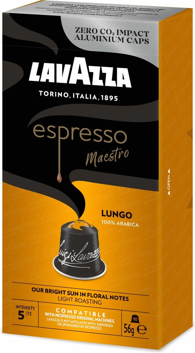 Lavazza Espresso Lungo - Aluminium Nespresso Capsules - 10 Stuks - Image 4