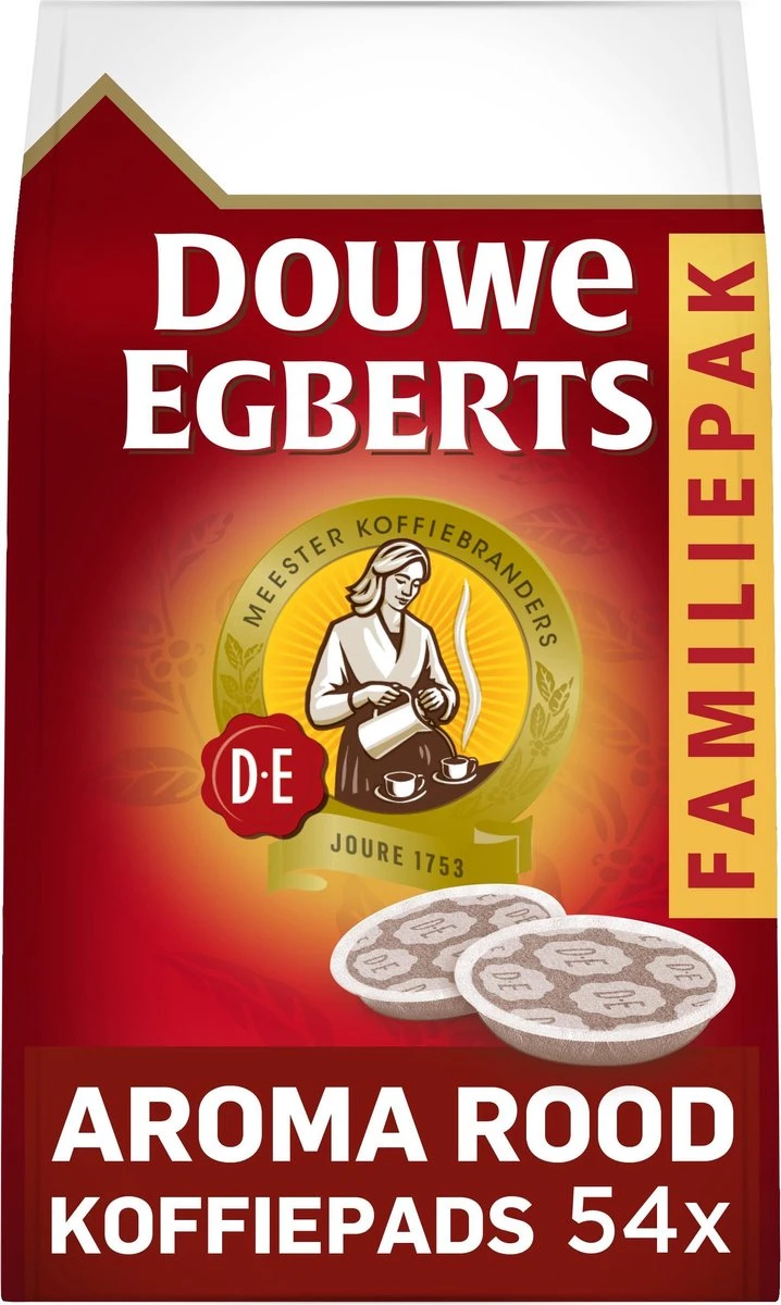 Douwe Egberts Aroma Rood Koffiepads - 4 X 54 Pads - Image 2