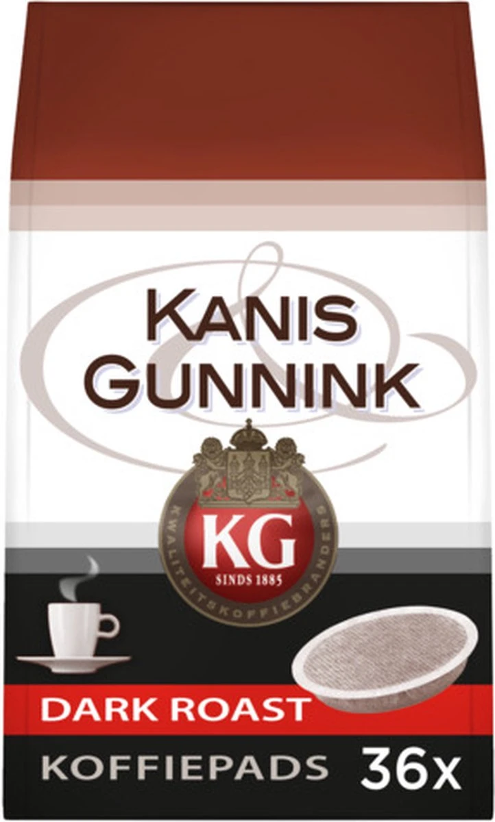 Kanis & Gunnink Dark Roast Koffiepads - 10 X 36 Pads - Afbeelding 2