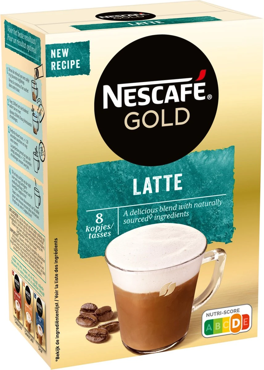 Nescafé Gold Latte Macchiato Oploskoffie - 6 Doosjes à 8 Zakjes - Image 5