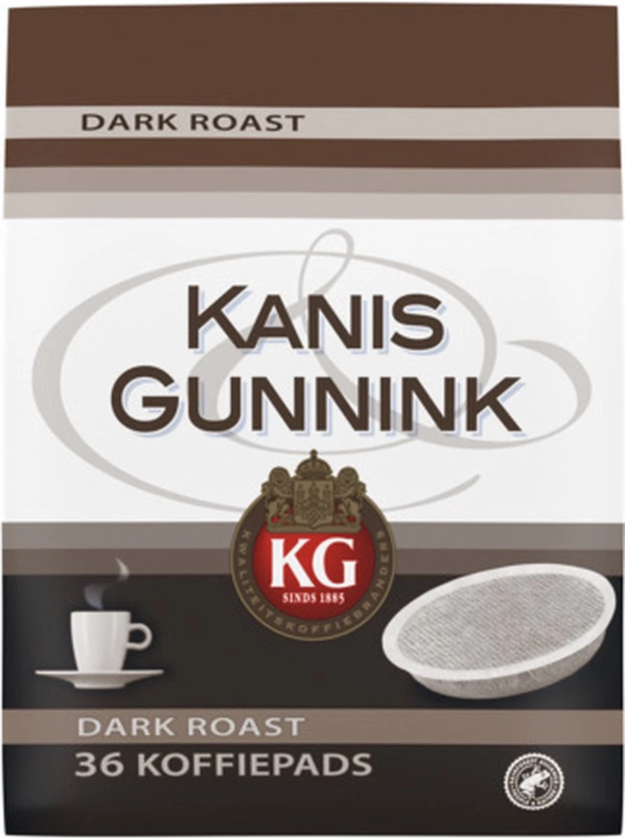 Kanis & Gunnink Dark Roast Koffiepads - 10 X 36 Pads - Afbeelding 5