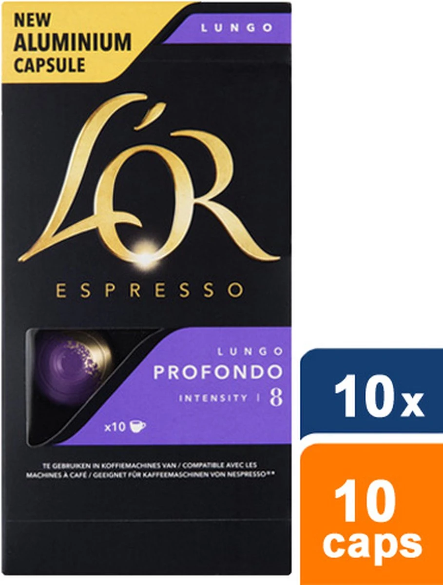 L'OR Lungo Profondo Koffiecups - Intensiteit 8/12 - 10 X 10 Capsules - Image 12