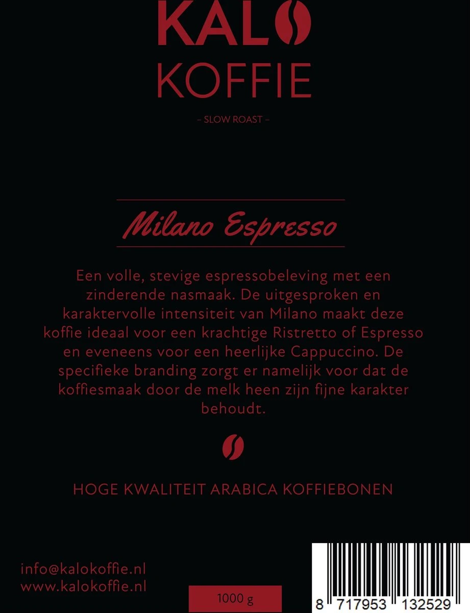 Kalo Koffie - 100% Arabica Koffiebonen - Milano Espresso - 1kg - Exclusieve Koffie - Image 5