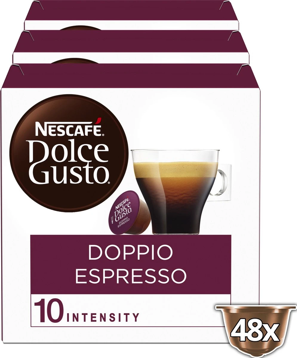 Nescafe Dolce Gusto Doppio 3 Doosjes à 16 Capsules